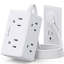 Flat Plug Power Strip 6 Ft, Ultra Flat Extension