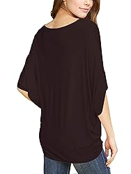 LL WT1073 Womens Scoop Neck Half Sleeve Batwing