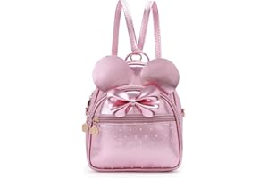 KL928 Girls Bowknot Polka Dot Cute Mini Backpack Small Daypacks Convertible Shoulder Bag Purse for Women