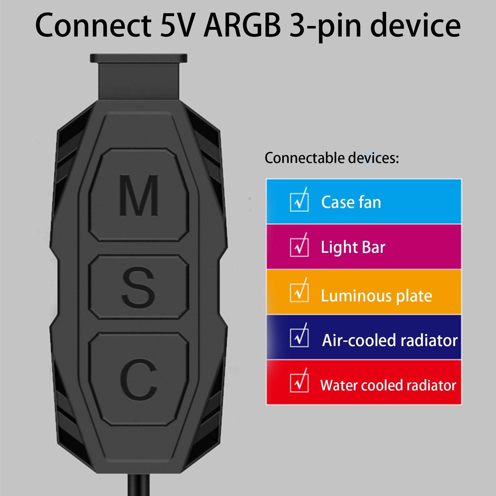 Mua Mini Connector ARGB, Mini 5V RGB Extension Cable for RGB, 3 Pin RGB ...