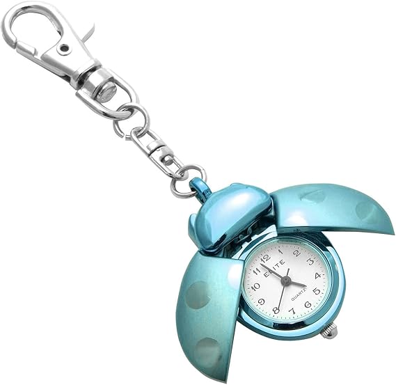 Amazon エリート Elite キーホルダーウォッチ てんとう虫 ブルー てんとう虫bl 懐中時計 腕時計 通販