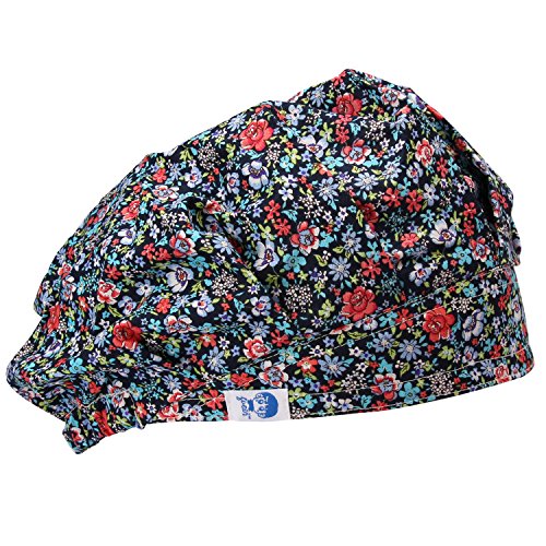 GUOER Scrub Hat Bouffant Scrub Cap One Size Multi Color (Color15)