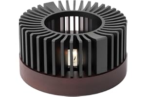 Tea Warmer Small, JUKFITA Black Aluminum Alloy & Wood Teapot Warmer, Heating Tea, Coffee, Milk & Food