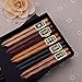 Zealor 5 Pairs Hardwood Chopsticks Set, with 5 Assorted Colors Natural Wooden Chopsticks