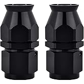 EVIL ENERGY 6AN PTFE Hose End Fitting Straight Black for PTFE Hose Only 2PCS