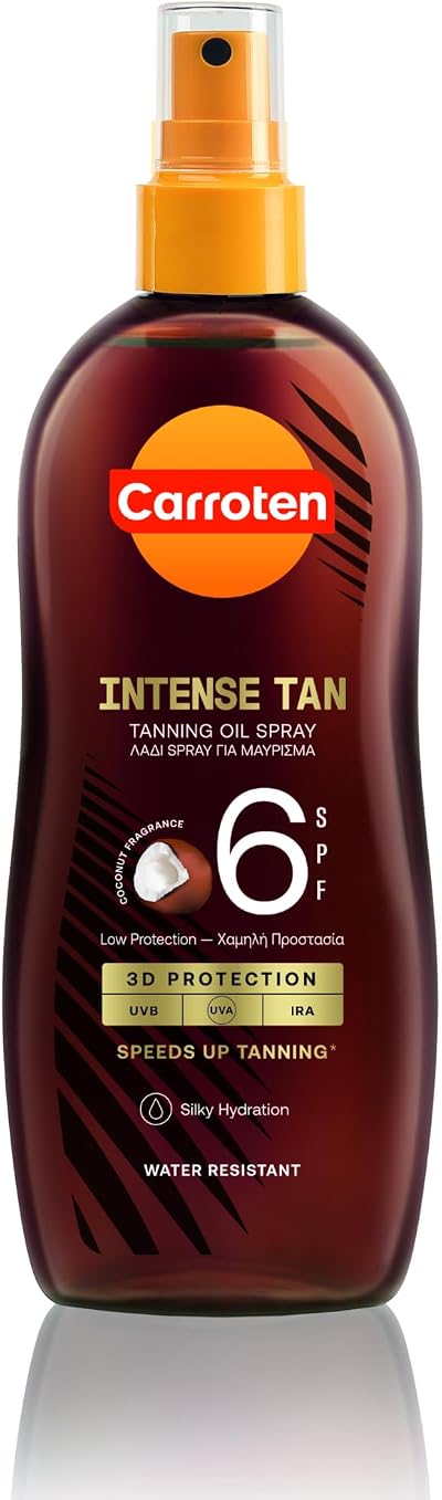 Carroten Intensive Tanning Oil SPF 6 Coconut Fragrance 200ml Accelerator