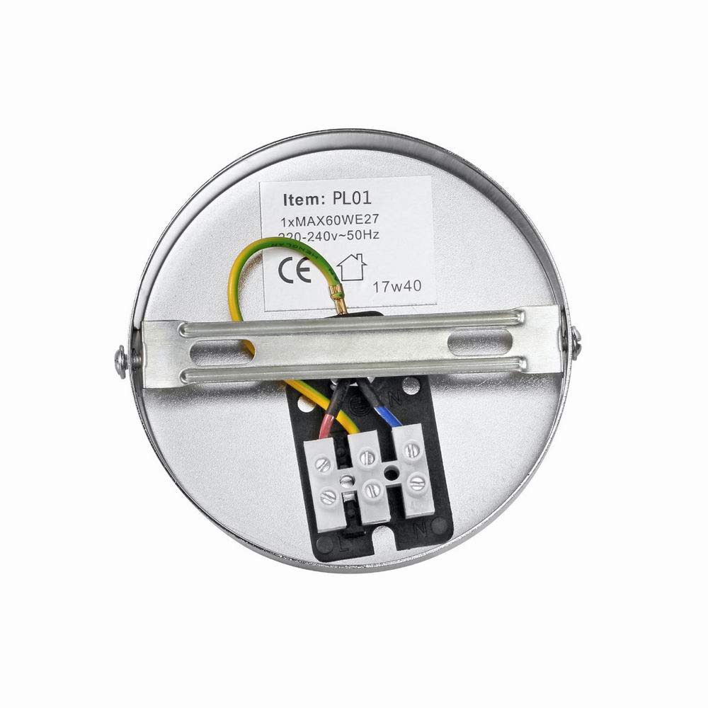 Vlike Pl04 Chrome Ceiling Rose Light Pendant Fitting Vintage Retro