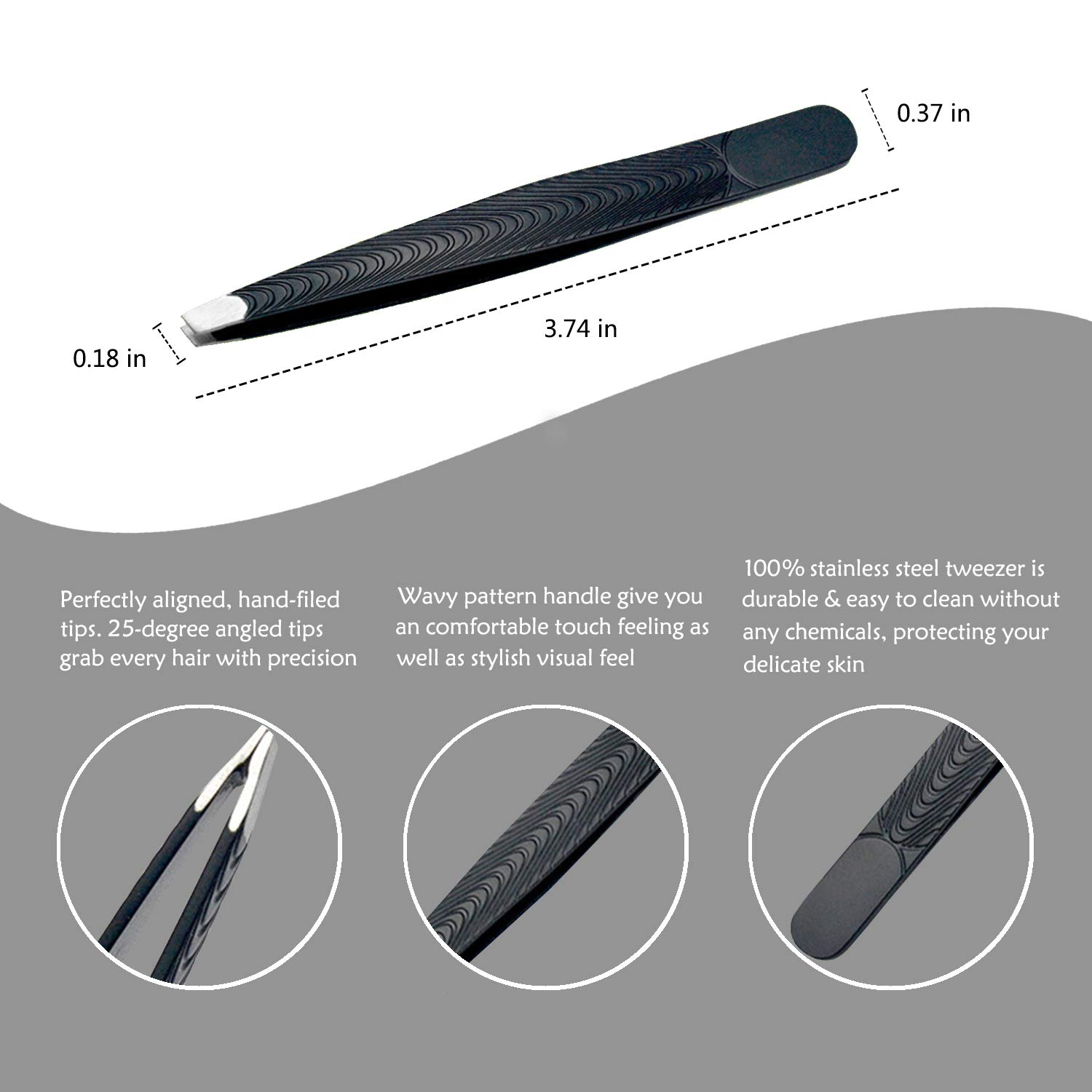 FITDON Eyebrow Grooming Set, Professional Slant Tip Tweezers & Curved Stainless Steel Scissors & 3PCS Brow Razors Trimmer & Duo Angled Eyebrow Brush with Spoolie: Beauty