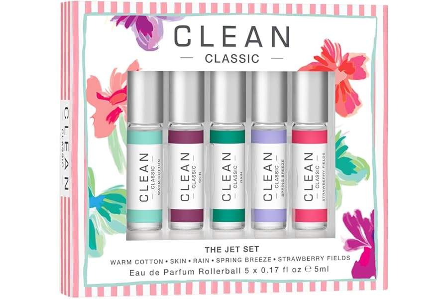 CLEAN CLASSIC Fragrance Discovery Gift Set, Travel Mini Size, Layerable Perfume for Everyday Wear, Long Lasting, Vegan, Phthalate-Free & Paraben-Free