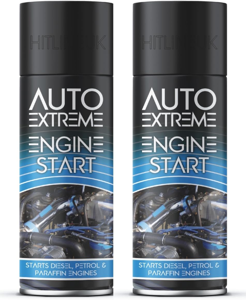 HitlineUK 2 x Quick Engine Start Spray 250ml Petrol Diesel Cold Start Aid