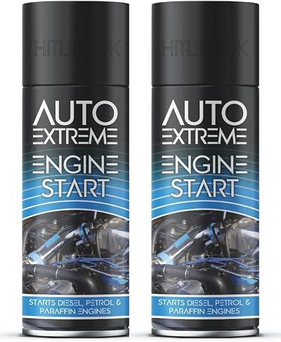 HitlineUK 2 x Quick Engine Start Spray 250ml Petrol Diesel Cold Start Aid