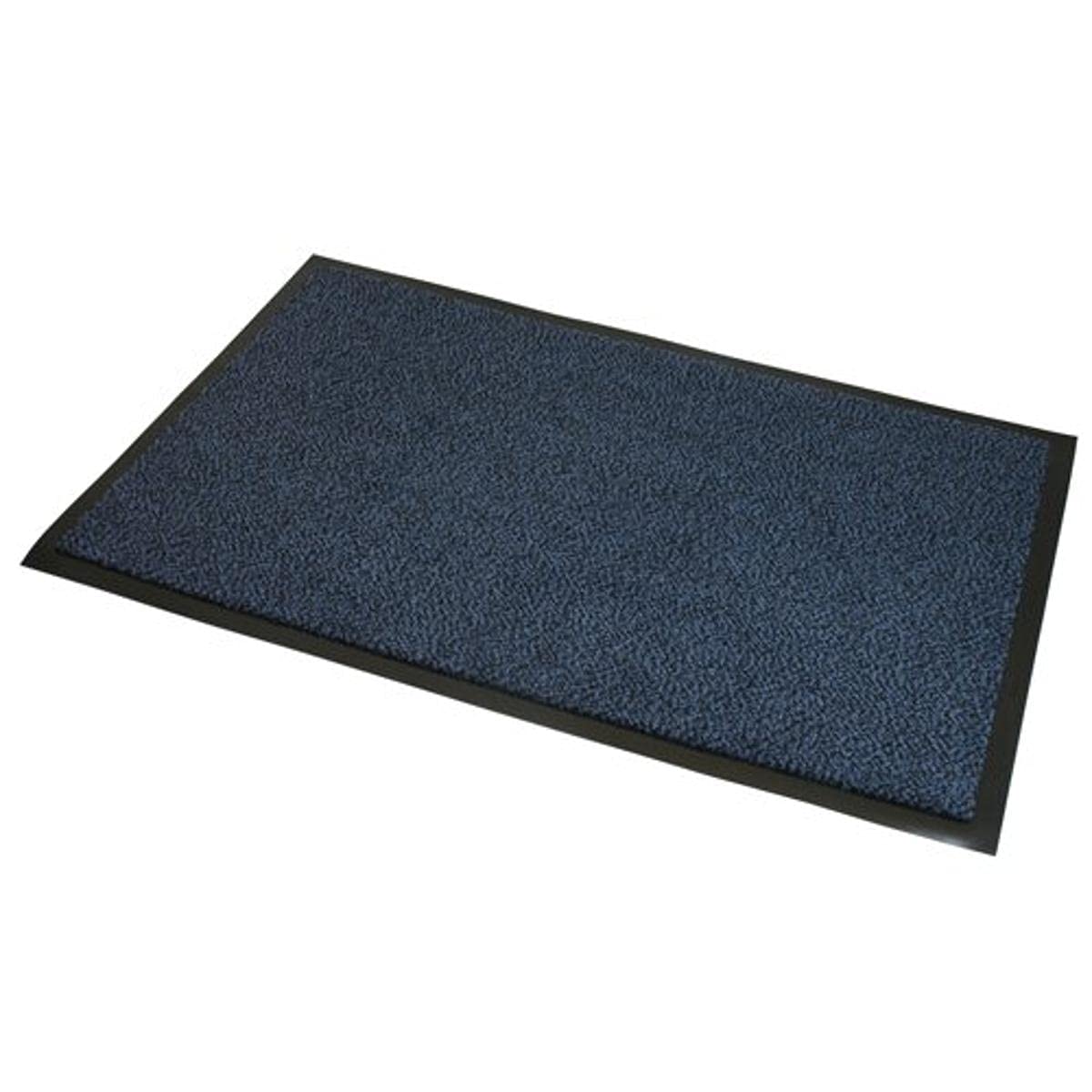 JVL Blue Black Heavy Duty Barrier Door Floor Mat, 60 x 80 cm