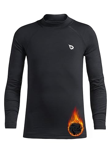 BALEAF Youth Boys Compression Thermal Shirt Fleece Baselayer Long