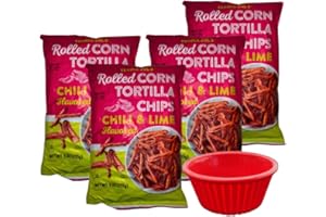 KING BUY BOX a cup 1 PCS Bundled with Rolled Corn Tortilla, Chili Lime Flavor, Gluten Free, Net Wt, 9 Ounces (250g), 4 PACK. compatible with Trader Joe's