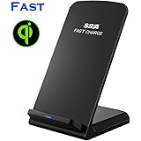 [Fast Wireless Charger],SSA Fast Wireless Charger QI Charging Stand for Samsung Galaxy S6 Edge Plus S7 S7 Edge Note 5 and Other Qi-Enabled Devices (No AC Adapter)