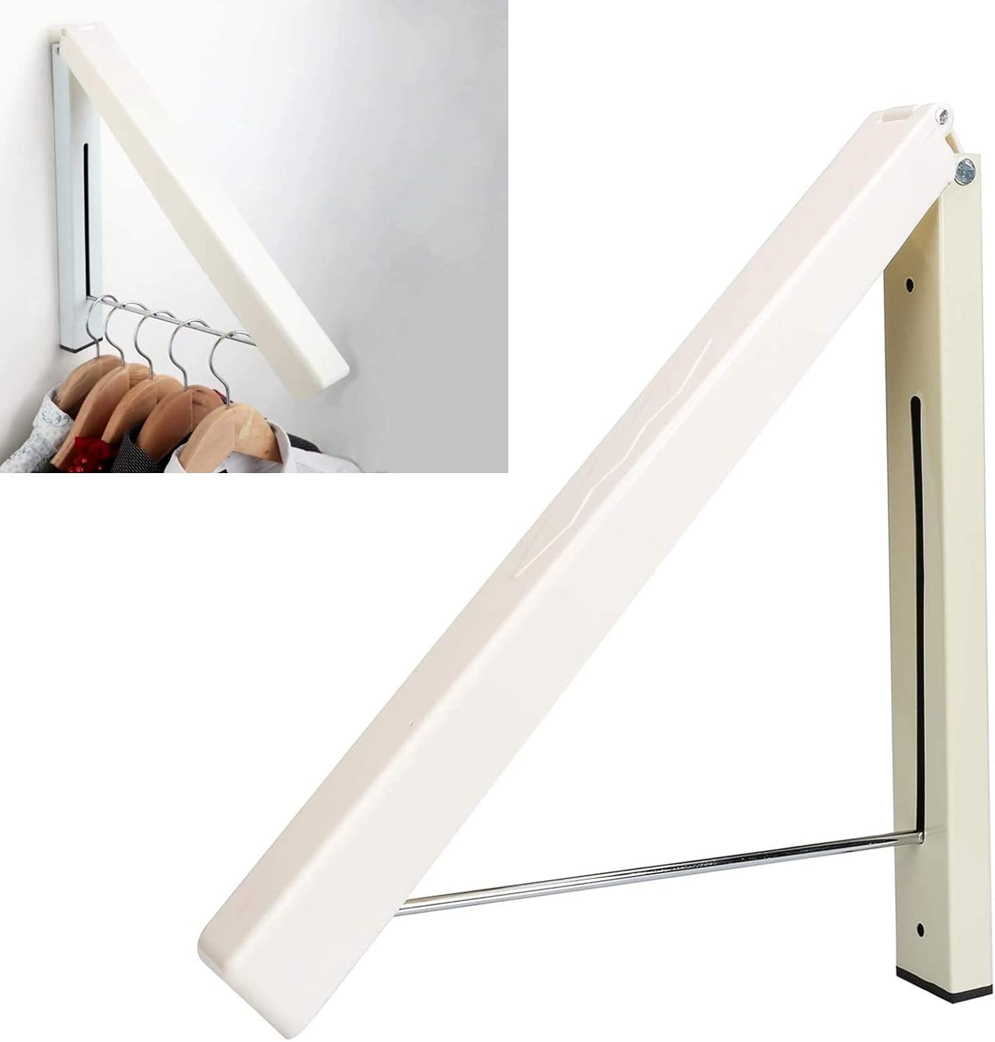 Folding Clothes Hanger, Wall Mounted Retractable Clothes Hanger