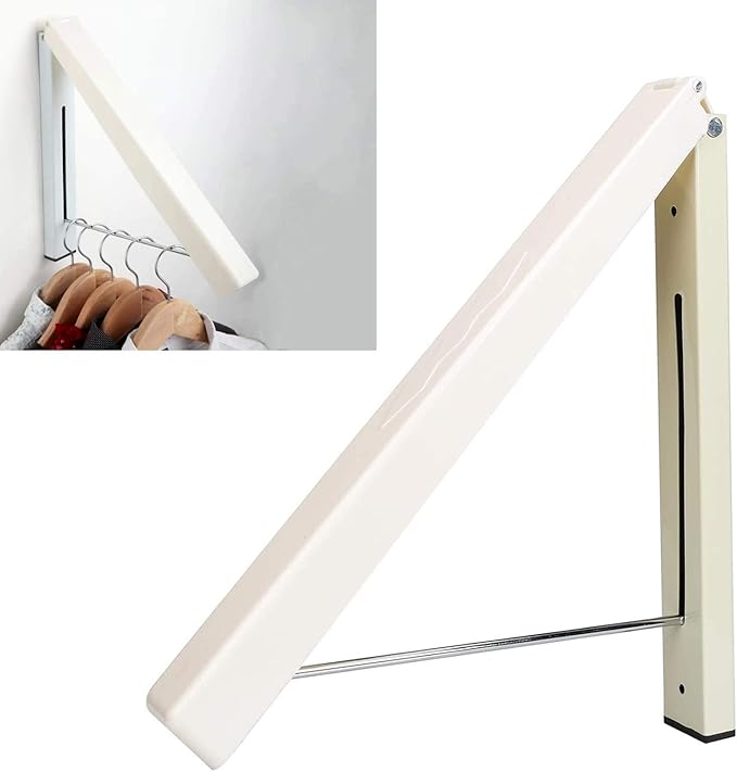 Folding Clothes Hanger, Wall Mounted Retractable Clothes Hanger