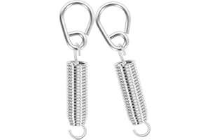 RANMING Bass Drum Pedal Spring 2Pcs Standard Replacement Kick Pedal Springs with Hook Carbon Steel Bass Drum Spring for Single&Double Drums Pedals Prcussion Instrument Hardware Parts