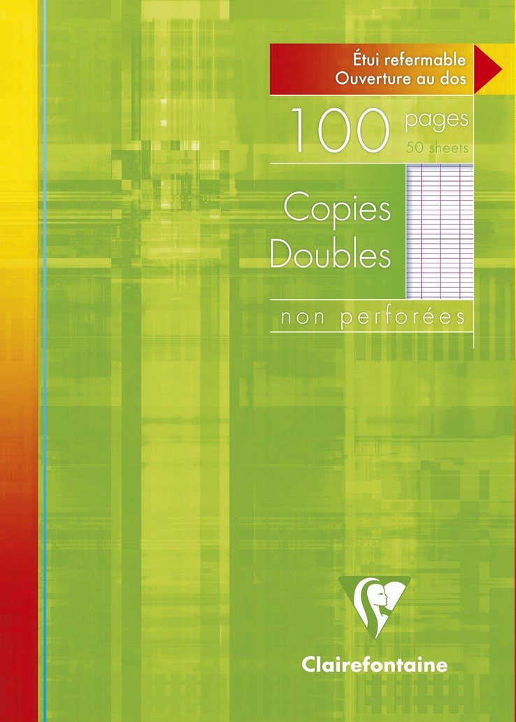 Clairefontaine 5751C - One Non-Punched Double Copy Case - Dimensions: A4 21 x 29.7 cm - 100 Seyes Ruled Pages - White Vellum Paper 90 g - Reusable Case — image 1