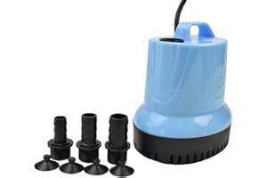 CONQUERALL Bottom Suction Pump CHA-809 4500L/H 95W 110V AC Water Pump with 3 Outlets for Garden Ponds,Aquariums,Waterfalls,Sea Water,Fresh Water