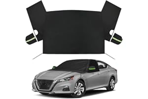 LEZZYRUCK Windshield Snow Cover Replace for 2013-2023 Nissan Altima, 600D Oxford Cloth Heavy Duty All Weather Winter Frost Guard Windshield Covers with Side Mirror Covers