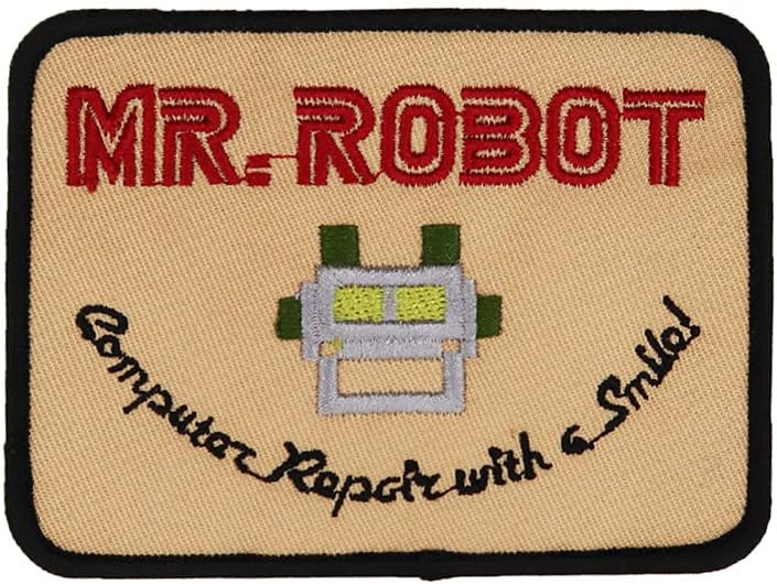 Mixed Media - Mr. Robot Embroidered Iron On Patch Halloween Costume DIY