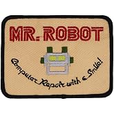 Mr. Robot Embroidered Iron On Patch Halloween Costume DIY