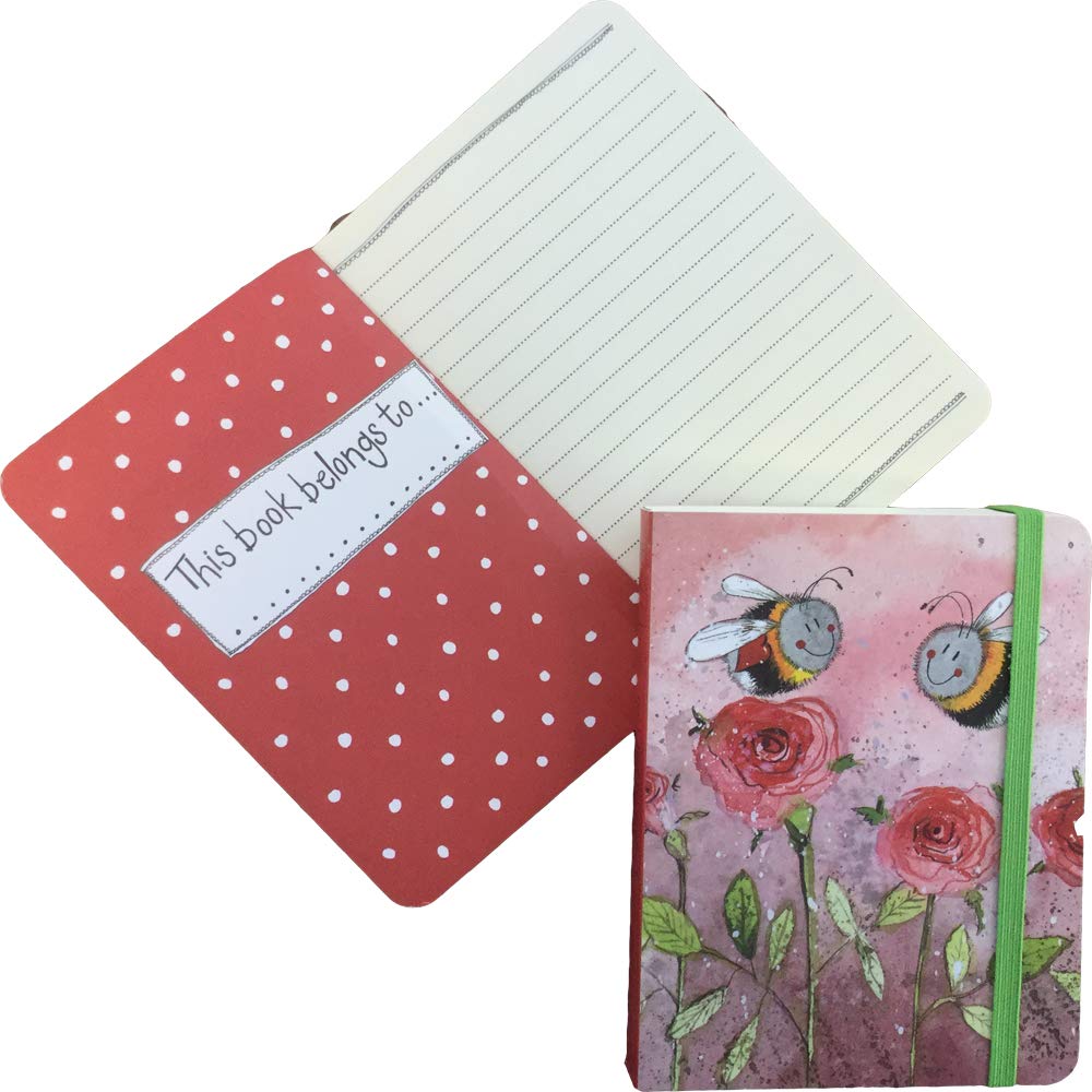 ALEX CLARK Bees and Roses Small Chunky Notebook