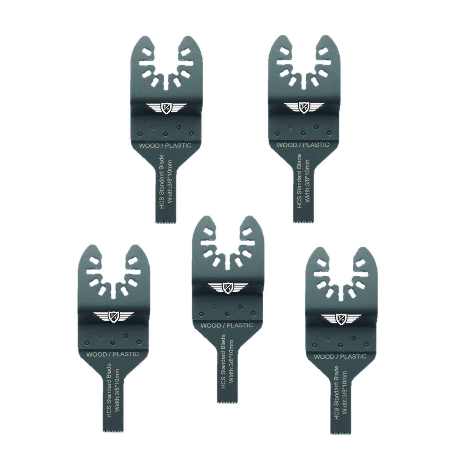 5 x 10mm TopsTools FA10F_5 Fast Fit Wood Cutting Blades Compatible with Dewalt Stanley Black and Decker Bosch Fein (Non-StarLock) Makita Milwaukee Parkside Ryobi Worx (Fast Change) Multi Tool