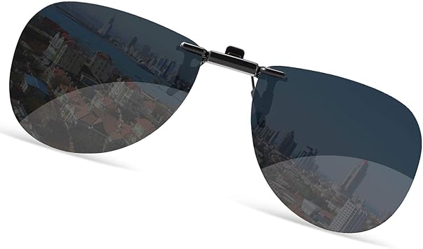 Amazon サングラス メガネにつける クリップオン クリップ 跳ね上げ式 偏光 Uv400 ティアドロップ サングラス アビエーター パイロット Soxick スポーツサングラス