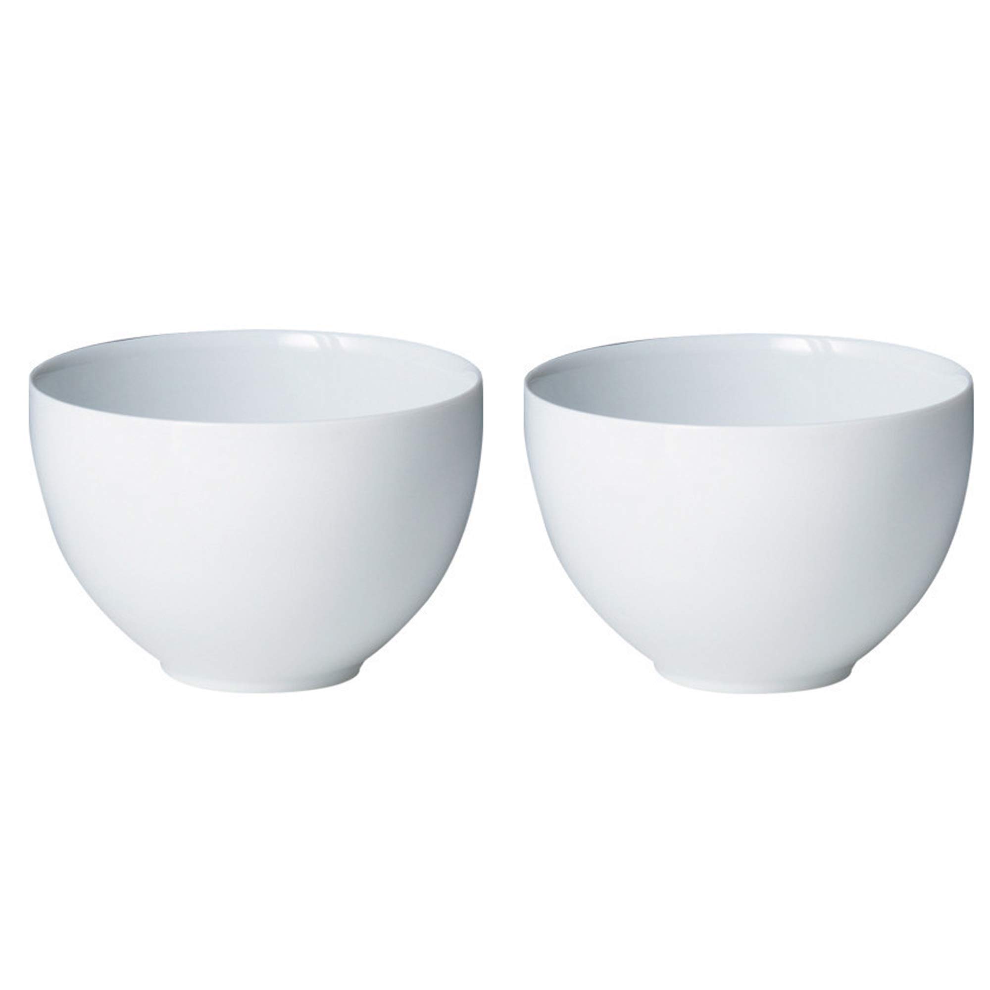 Denby White Porcelain Deep Bowls Set of 2 - Dishwasher Microwave Safe Crockery 740ml - Glazed Chip & Crack Resistant Soup Bowls
