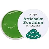 Artichoke Soothing Hydrogel Eye Mask 60ea (30pairs) - Soothing Eye Patch with Artichoke, Mugwort, Cabbage, Broccoli Extracts, Hydrates Under Eye Area, Cooling, Calming, Refreshing Eye Care