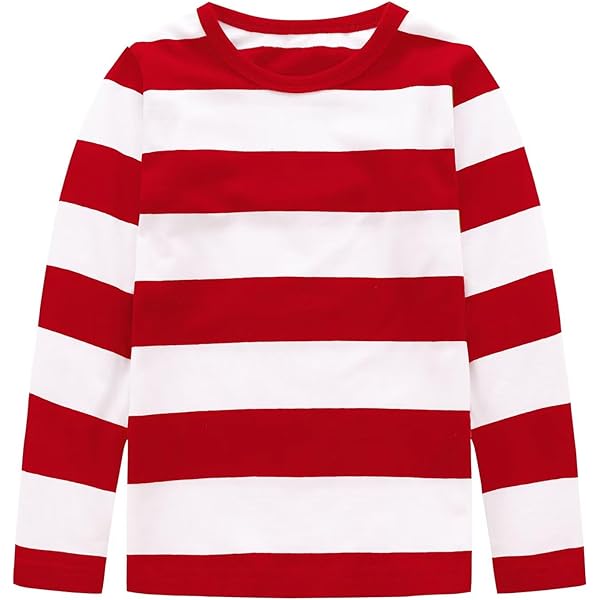 Amazon.com: SSLR-Big-Boys-Long-Sleeve-Shirt-Striped Tee Shirts