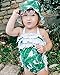 Toddler Kids Baby Girls Swimsuit Leaf Ruffles Swimwear Halter Bathing Suit 2PCS Bikini with Sun Hat Summer Clothes Set (Green, 6-9 Months)