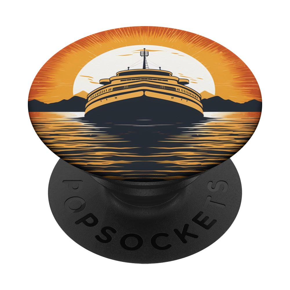 Cruising Love Family Vacation on a Cruise Ship PopSockets Swappable PopGrip