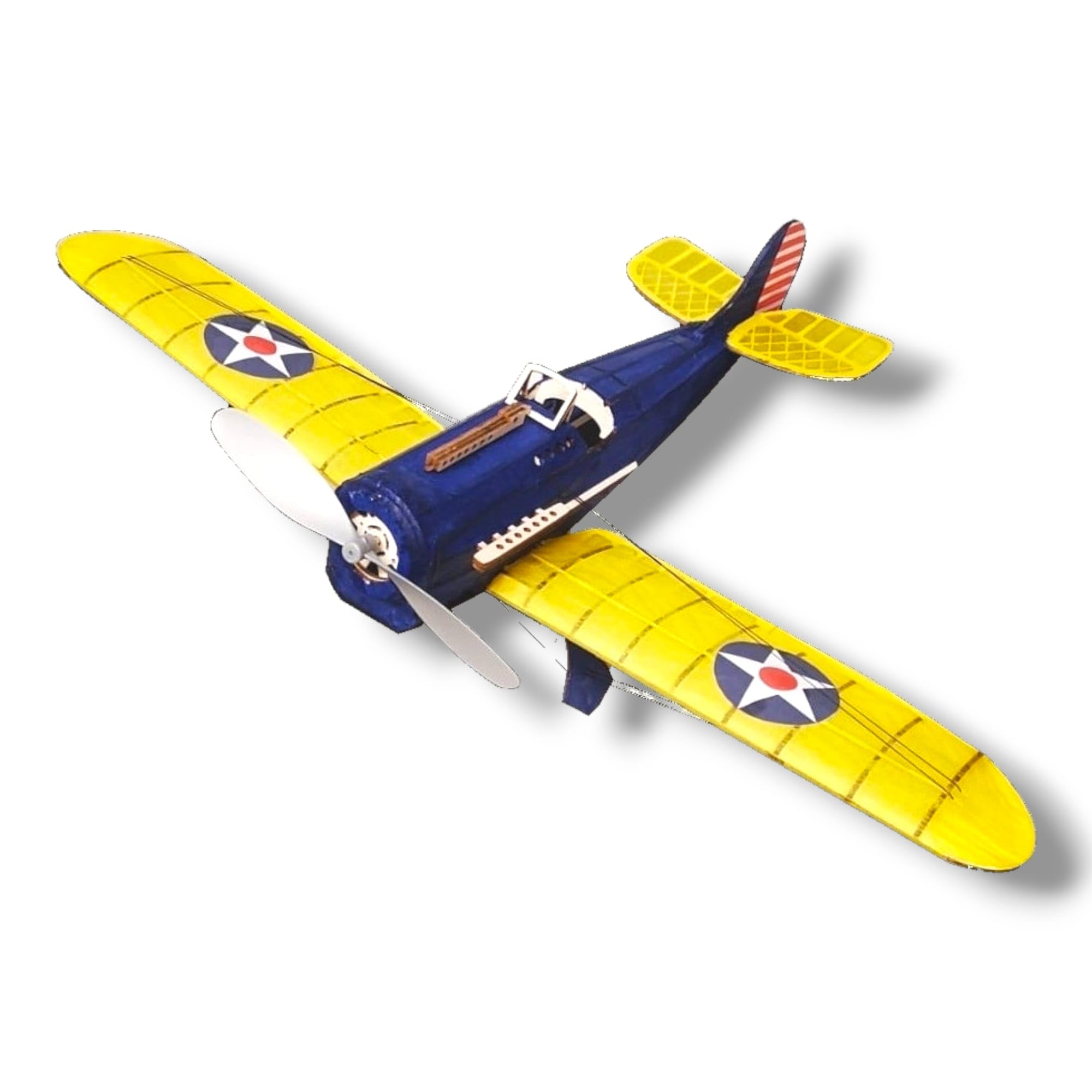 Liberty Raider balsa Model Aircraft kit, USAF Fighter Construction Gift kit, Free Flight Rubber Powered Scale Airforce kit Classic Historic