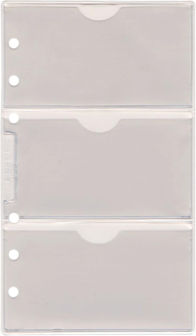 Filofax Personal Business Card Holder Double Sided, Clear - Image 3