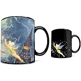 Morphing Mugs Disney - Tinker Bell and Peter Pan Fly to Never Land – Thomas Kinkade Studios – One 16 oz Heat Sensitive Clue Mug – Full Image Revealed When HOT Liquid Is Added MMUGC1631