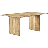 Modway Amistad 72" Solid Wood Modern Farmhouse Rectangular Dining Table in Oak