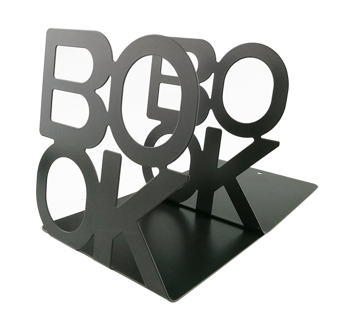 Winterworm Cute Fashion Book Style Nonskid Bookends Art Bookend Home Office Kitchen Book Shelf (Black)