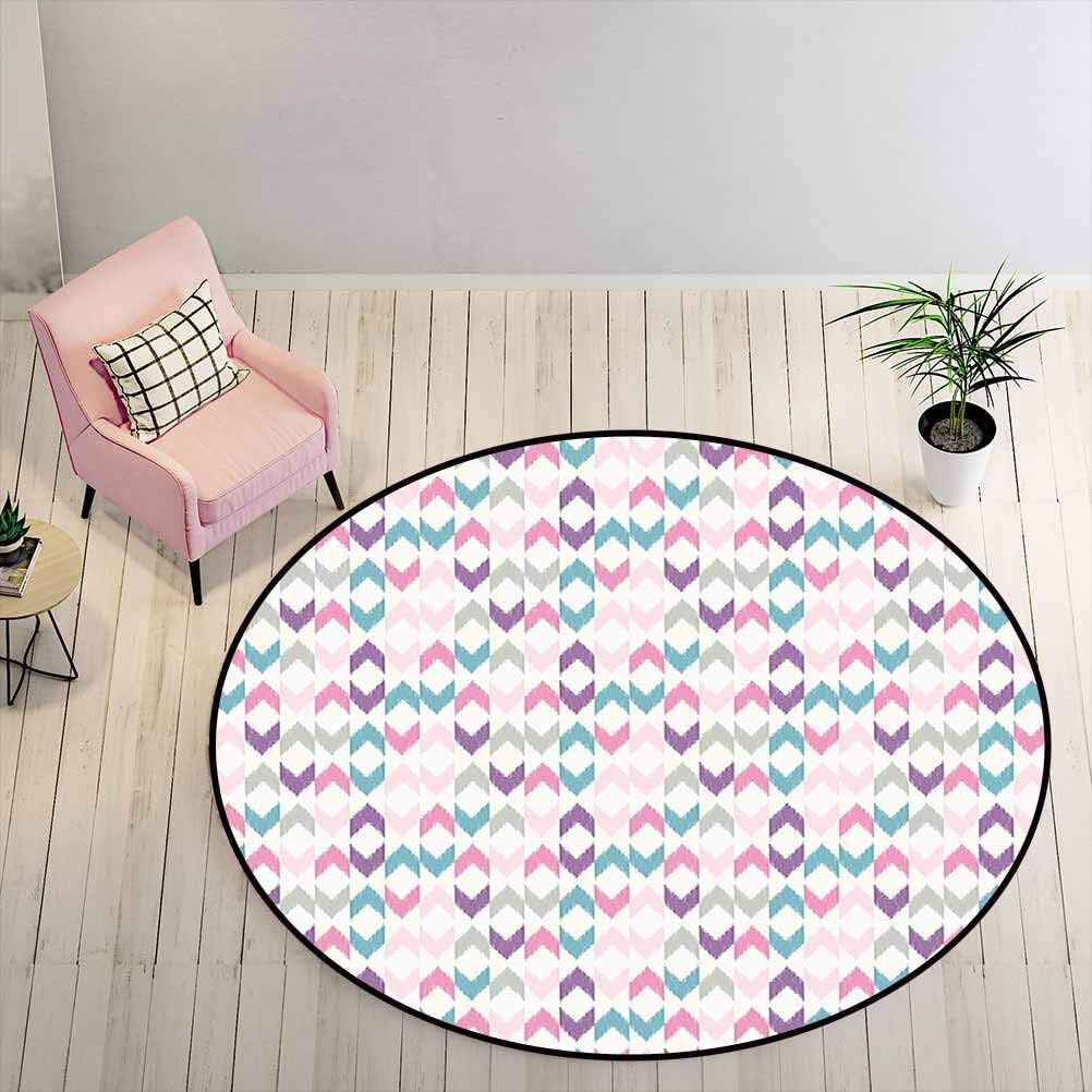 Round Bathroom Rug Geometric for Living, Bedroom, Or Dining