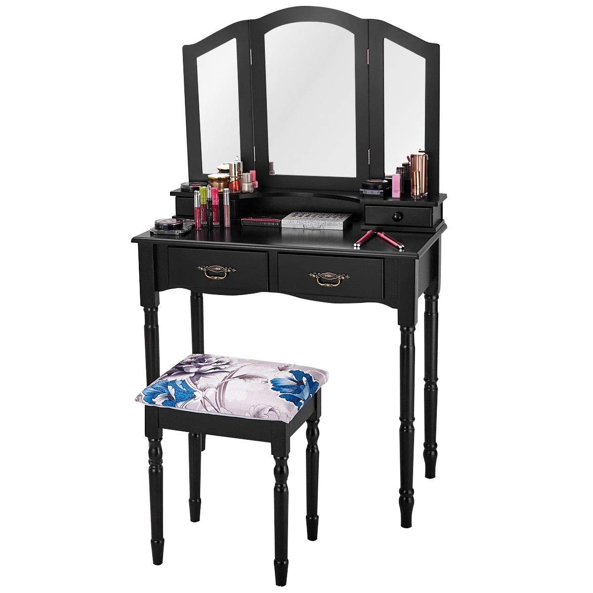 CHEAP LHONE Vanity Makeup Dressing Table with Tri Folding ...