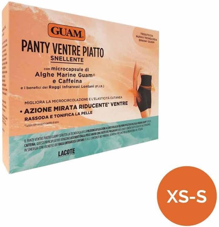 GuamPanty Belly Flat Black Color with Microcapsules of Seaweed and Caffeine (XS/S (38-40))