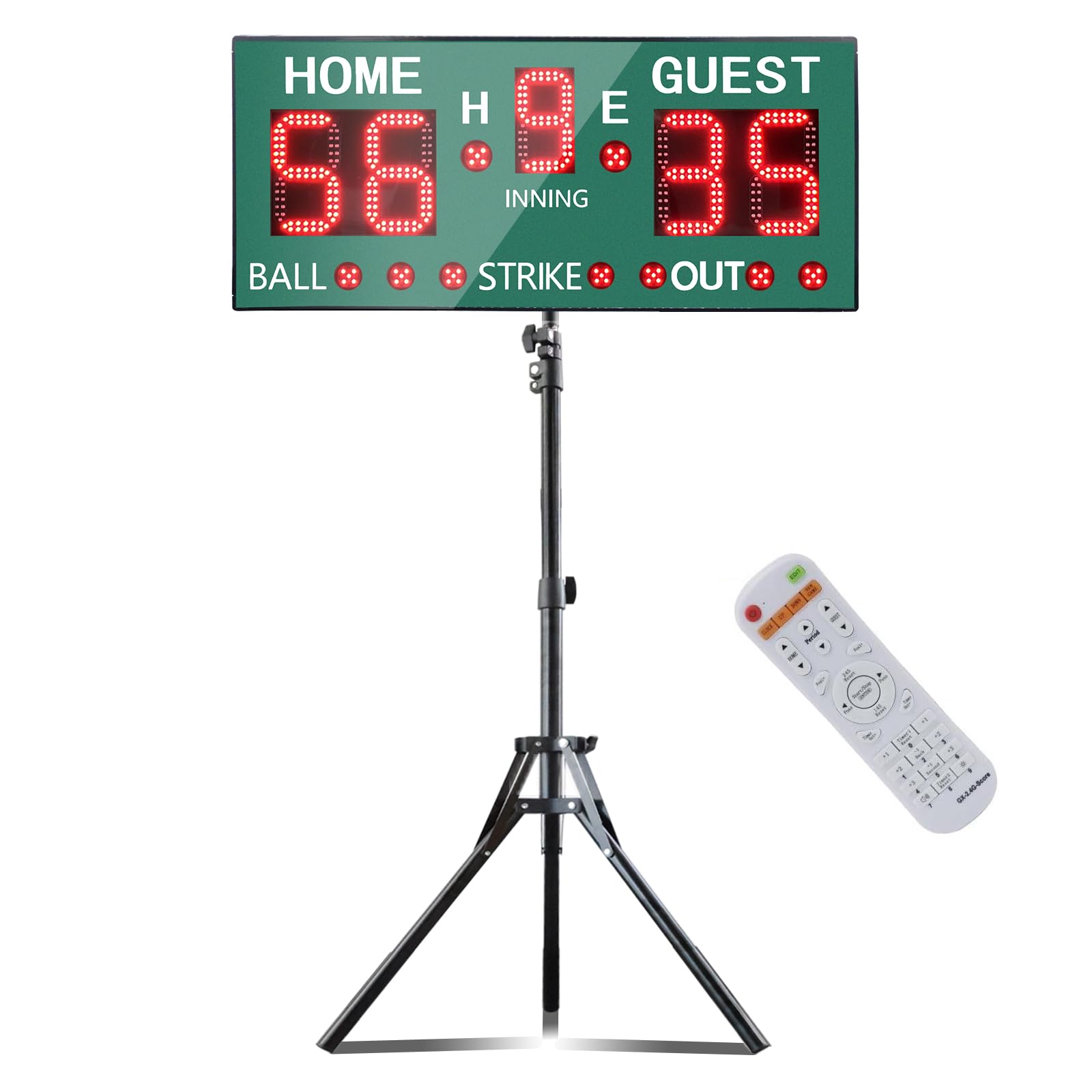 Photo 1 of Outdoor Baseball/Softball Scoreboard with Stand, Wireless Portable Baseball Scoreboard, Digital Scoreboard with Remote, Electronic Scoreboard for Games, Score Keeper Ball Strike Out Inning