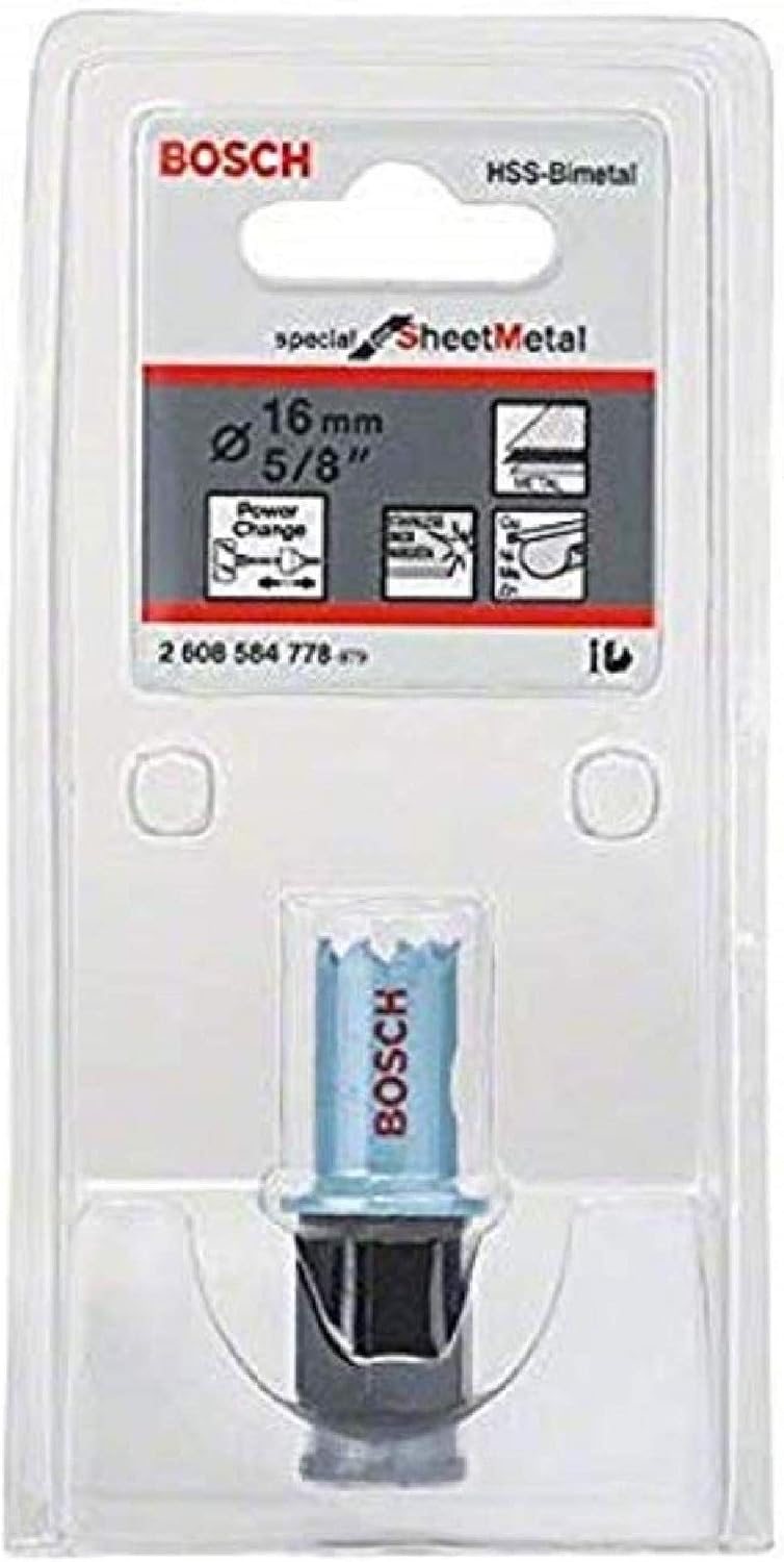 Bosch Professional Hole Saw Special for Sheet Metal (for Stainless and Steel Sheets diameter 16 mm, Accessories for Drills)
