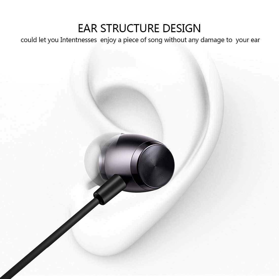 In-Ear Earphones, Humixx, wired earbuds with Mic and Remote Control for iPhone ,Samsung ,Smart Phones, Android, Tablet and Other Compatible Devices, ErgoFit headphones