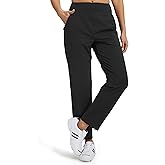 Libin Women Athletic Sweatpants 29'' Travel Pants for Women High Waisted Ankle Pants with 4 Pockets for Golf Casual Black M