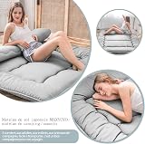 MAXYOYO Japanese Floor Futon Mattress Double Gray Tatami Mat Foldable view 3