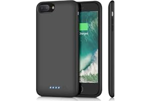 HETP Battery Case for iPhone 8Plus/7Plus 8500mAh,Upgraded Protective Rechargeable Extended Battery Pack Charging Case Charger Cover Compatible with iPhone 8Plus/iPhone 7Plus(5.5 inch) - Black