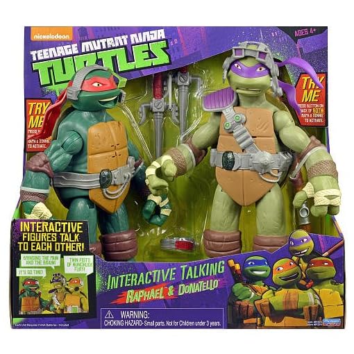 Teenage Mutant Ninja Turtles 11 inch 2 Pack Interactive Figures Donatello and Raphael - Image 3